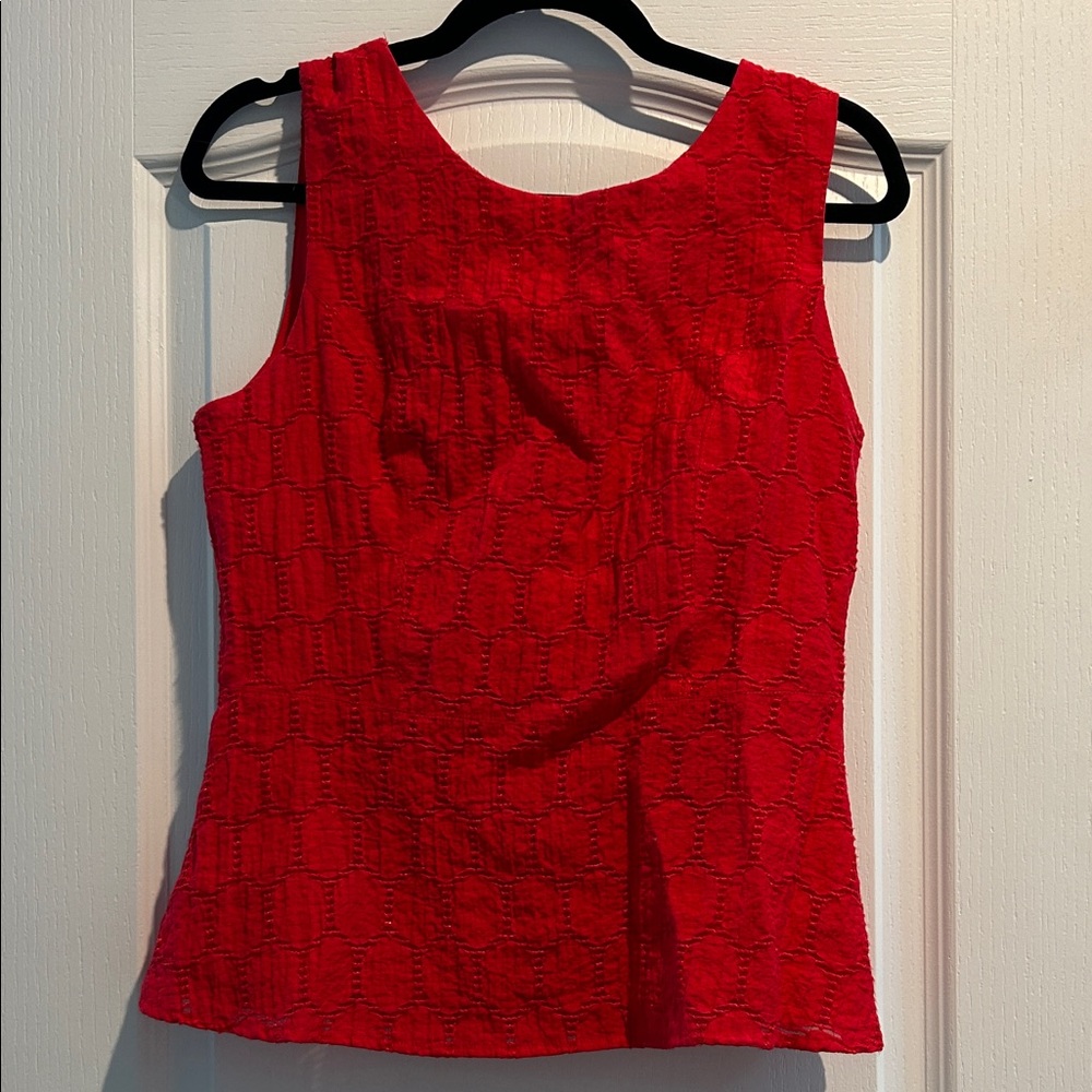 Banana Republic Textured Red Tank Top